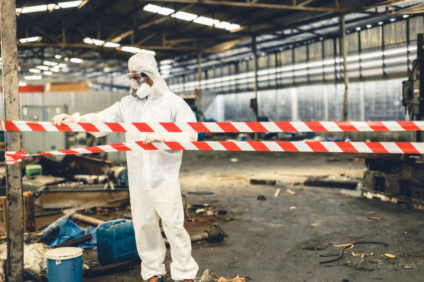 Professional Biohazard Cleanup technician working in Lewis Center, OH